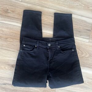 7 For All Mankind Women's Black Skinny Jeans